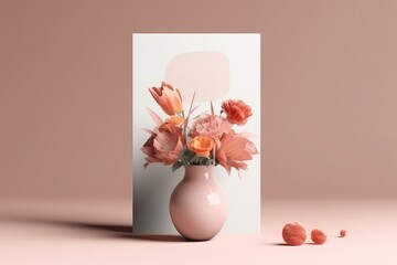 easter eggs in a vase with flowers