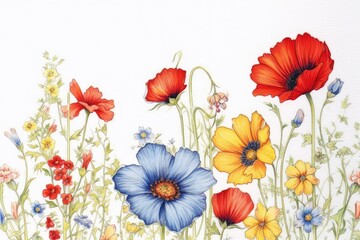poppy watercolor painting