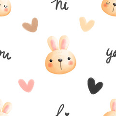 baby bear seamless pattern