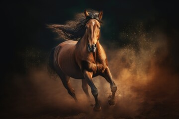 Beauty of a Horse in Full Gallop