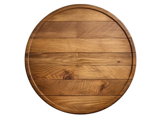 Round wooden empty board, Generative AI