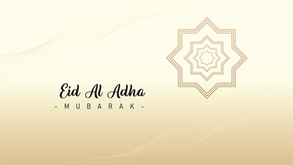Minimalist and modern Eid al-Adha celebration poster background design