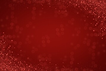 Naklejka na ściany i meble Luxury Red With Glitter Gold Background. Merry Christmas