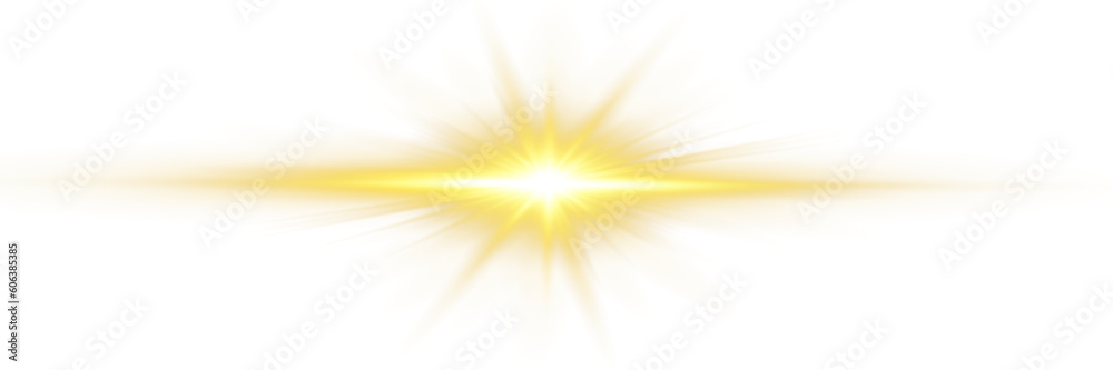 Wall mural PNG sunlight special lens flare light effect. Stock royalty free.