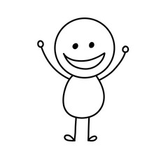 Obraz premium Hand drawn stickman vector illustration