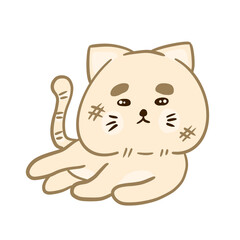 Cute cat character is so naughty