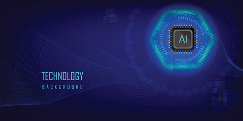 Obraz premium Abstract technology Ai Artificial Intelligence concept. Ai working data of Artificial intelligence and futuristic digital for future.