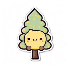 Cute pine tree with a smile version 5