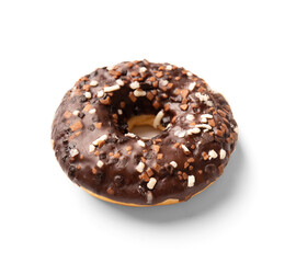 Chocolate donuts isolated on a white background