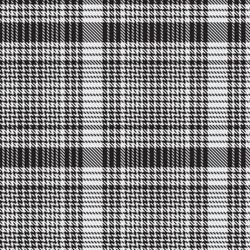 Monochrome Classic Plaid textured Seamless Pattern