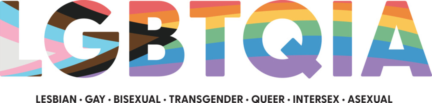 LGBTQIA pride banner. Rainbow heart flag. LGBT pride flag.