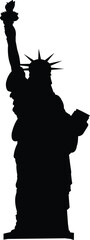 statue of liberty silhouette vector	
