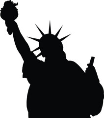 statue of liberty silhouette vector	
 - obrazy, fototapety, plakaty