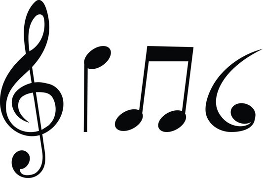 Sing word in music notes vector image 