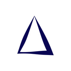 Blue triangle symbol