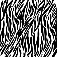 Naklejka na ściany i meble zebra, tiger, animal, pattern, head, wild, skin, cat, fur, vector, texture, black, tattoo, nature, design, illustration, mammal, wildlife, striped, print, face, lion, safari, feline, zoo 
