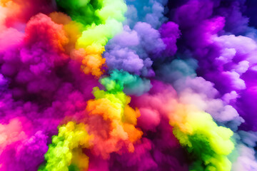 Fototapeta na wymiar abstract colorful smoke background Generative AI