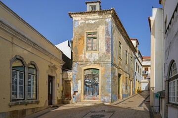 View over the historic buildings of the village of Ericeira