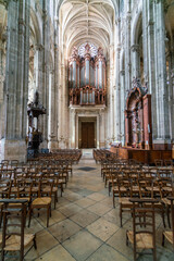 Fototapeta na wymiar Interior of Saint-Eustache Church in Paris, France