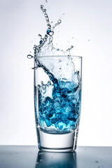 water splashes out of a glass -Ai