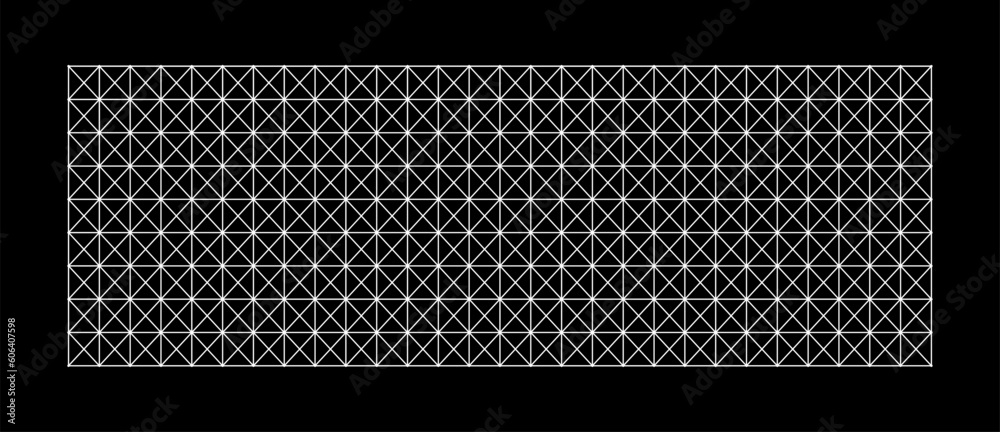 Fototapete Vector grid. Abstract connected dots and lines. Big data. Digital background. Futuristic vector illustration.