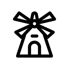windmill icon line style vector