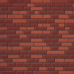 Fototapeta premium Vector background of a brown brick wall. Vector