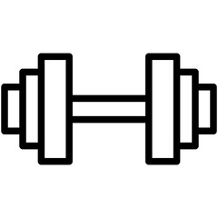 dumbell line icon