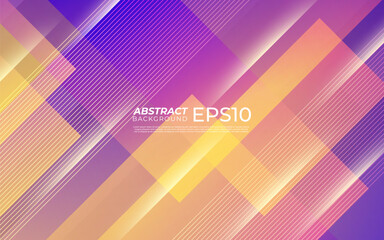 abstract purple yellow gradient liquid color with geometric shape background. eps10 vector