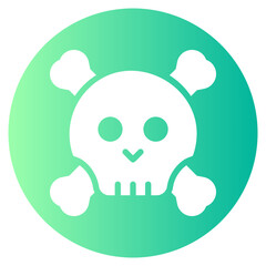 skull gradient icon