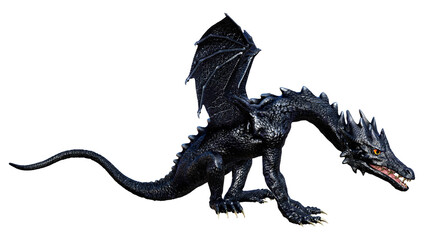 Fototapeta premium 3D Rendering Fairy Tale Dragon on White