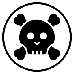 skull glyph icon