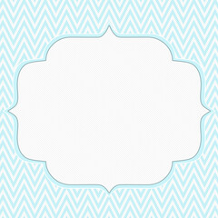Teal and White Chevron Zigzag Frame Background