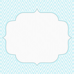 Teal and White Chevron Zigzag Frame Background