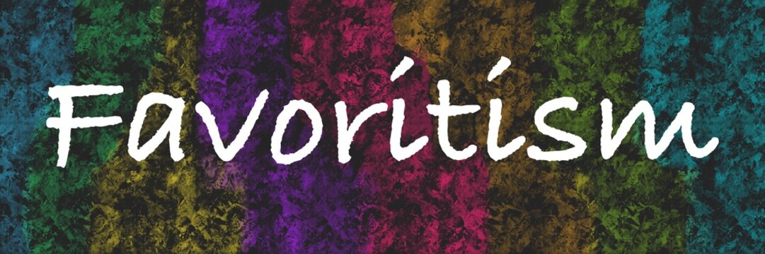 Favoritism Colorful Dark Contrast Abstract Background Text  