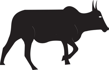 The best of Cow Silhouette icon vector, illustration logo template in trendy style. Suitable for many purposes