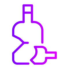 broken bottle gradient icon