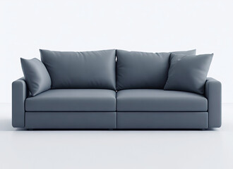 Modern scandinavian classic gray sofa. Generative AI