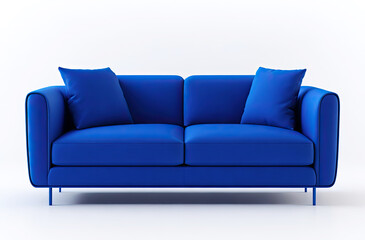 comfortable blue sofa. Generative AI