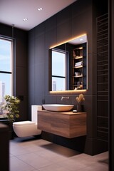 modern bathroom interior, ai generative