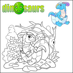 prehistoric cartoon dinosaur coloring book