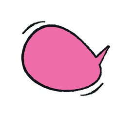 speech bubble, cartoon style talking balloon, retro color massage bubble vector