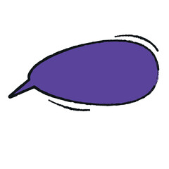 speech bubble, cartoon style talking balloon, retro color massage bubble vector