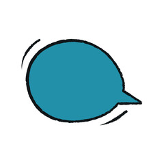 speech bubble, cartoon style talking balloon, retro color massage bubble vector