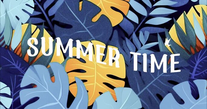 Animation of summer time, illustration.