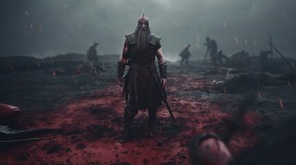 Viking Warrior, Generative AI, Illustration
