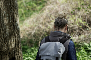 Fototapeta na wymiar woman with a backpack