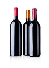 Rotweinflaschen