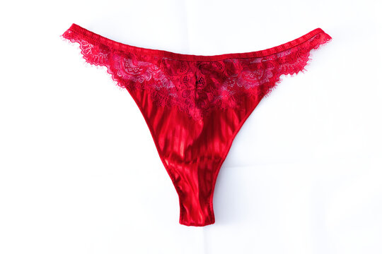 Women sexy red lace panties