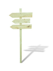Old wooden pointer isolated over white